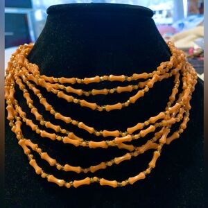 Vintage Coral choker  marked Hong Kong
